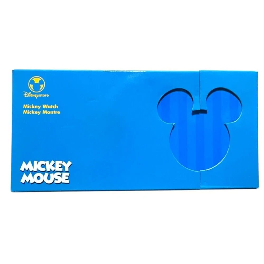 Disney Store Mickey Mouse Full Character Watch Black Face Day‎ Date Analog NOS
